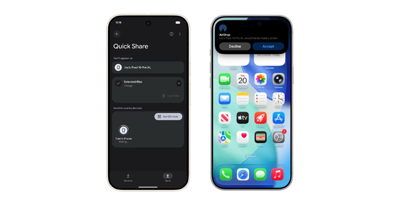 Google Enables Direct File Sharing From Pixel to iPhones Using AirDrop