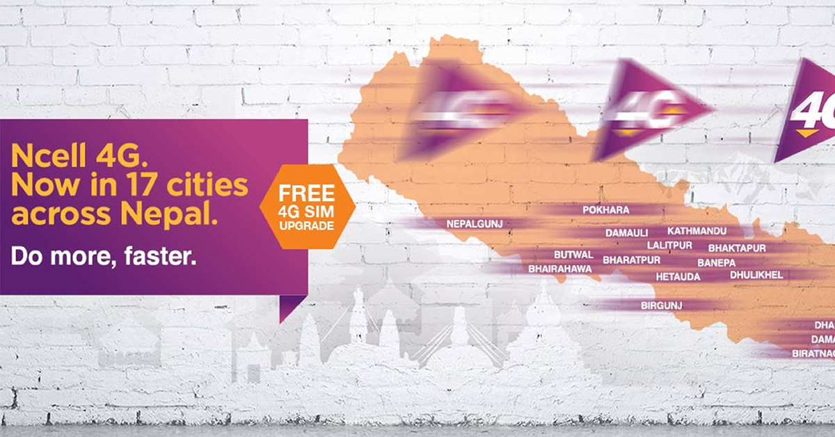 Ncell Expands 4G Coverage to 17 Nepalese Cities